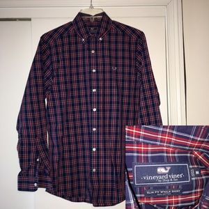 Vineyard Vines Whale Long Sleeve Shirt Siz Medium